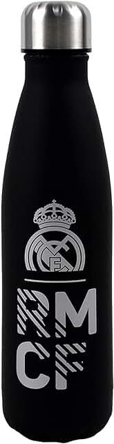 CYPBRANDS Real Madrid - Botella Agua de Acero Inoxidable, Doble Pared, Cierre Hermético, 500 ml, Producto Oficial (CyP Brands), B-68-RM