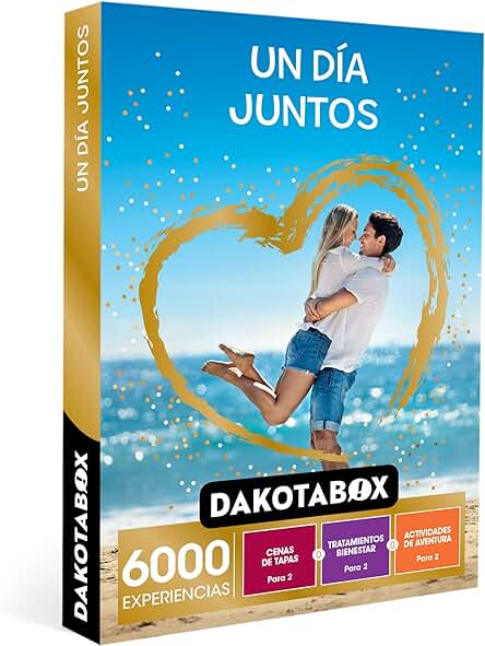 DAKOTABOX - Caja Regalo Hombre Mujer Pareja idea de Regalo - Un día Juntos - 6000 Experiencias para Disfrutar en Pareja como Spas, Rutas en Kayak y Cenas de Tapas