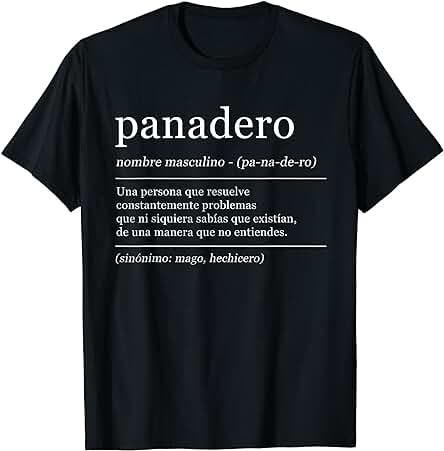 Diccionario Panadero Panadera Definición Camiseta