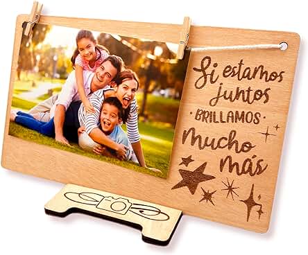 DIGIDU | Marcos de Fotos, Portafotos, Regalos Originales para Madres, San Valentin Regalos Hombre Mujer, Regalos Mama Papa Cumpleaños, Tarjeta Agradecimiento con Frase Wonderful