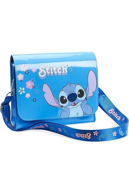 Disney Bolso Bandolera Niña, Bolsos de Niña y Adolescente de Lilo y Stitch, Bandolera Niña