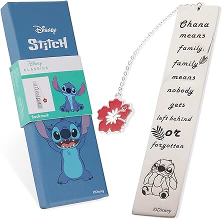 Disney Stitch Marcapáginas para Mujeres y Adolescentes - Marcador de Página con Colgante - Regalos Graduación, Profesora, Amiga, Navidad