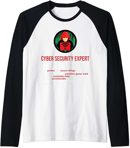 Divertida Camiseta Experta en Seguridad Cibernética y Regalo de Protección Camiseta Manga Raglan