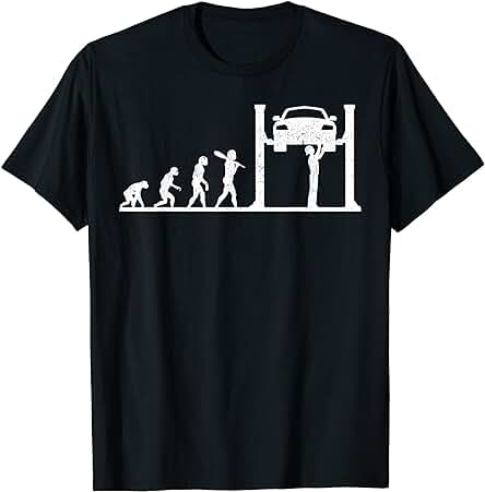 Divertida Evolución de la Mecánica Automotriz Camiseta