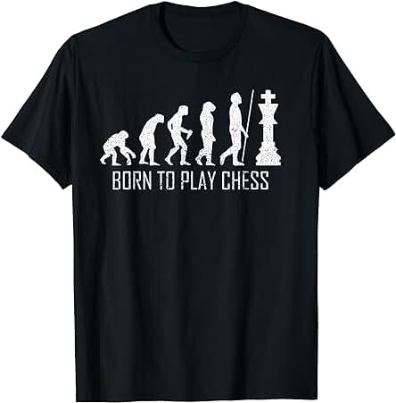 Divertida Evolución Retro de Ajedrez de Regalo Jugador de Camiseta