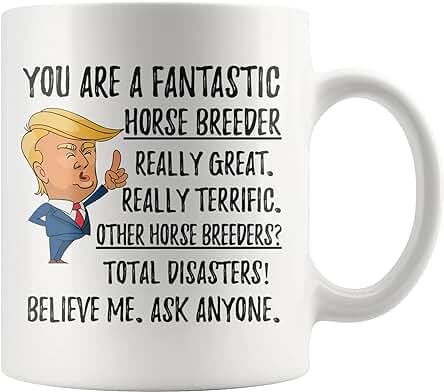 Divertida taza de Café de Criador de Caballos, Regalos de Trump, el Mejor Regalo de Cumpleaños de Criador de Caballos, Regalos de Graduación de Navidad Divertida taza de Café de Criador de Caballos, Regalos de Trump, el Mejor Regalo de Cumpleaños de Criador de Caballos, Regalos de Graduación de Navidad