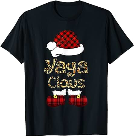 Divertido Yaya Claus Navidad Pijamas Santa Regalo Abuela Camiseta