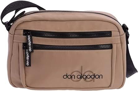 DON ALGODON - Bolso Bandolera Mujer - Bolso Mujer - Bolsos Bandolera Mujer - Bolsos de Mujer con 2 Cremalleras Exteriores - Bandolera Zeno de Nylon DON ALGODON - Bolso Bandolera Mujer - Bolso Mujer - Bolsos Bandolera Mujer - Bolsos de Mujer con 2 Cremalleras Exteriores - Bandolera Zeno de Nylon