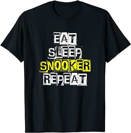 Eat Sleep Snooker Repeat - Divertido Regalo de Jugador de Snooker Camiseta