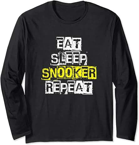 Eat Sleep Snooker Repeat - Divertido Regalo de Jugador de Snooker Manga Larga