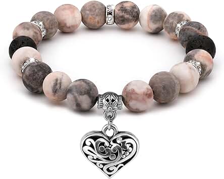 Emibele Pulsera Curativa, Pulsera de Piedra de Cebra, Pulsera Elástica para Yoga Reiki Meditación Terapia Energética Emibele Pulsera Curativa, Pulsera de Piedra de Cebra, Pulsera Elástica para Yoga Reiki Meditación Terapia Energética