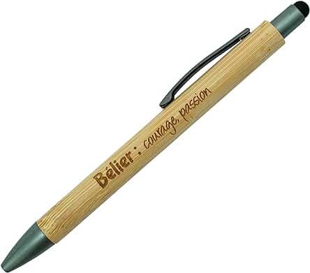 Ernestine – Bolígrafo de Bambú Táctil con Signo Astrológico – Bolígrafo Personalizado Original – Regalo Bolígrafo de Madera Personalizado tema Astro Signo del Zodiaco – Regalo Original Astrología –