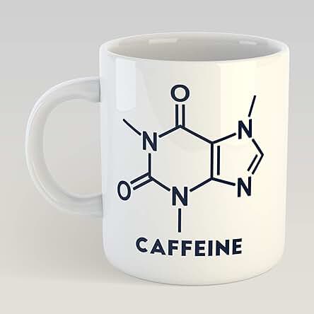 Estructura Química de Cafeína - Profesionales de la Salud, Regalos Médicos, Enfermeras | Regalos Divertidos NHS | Broma Ortopédica | Humor Doctor | Geeky