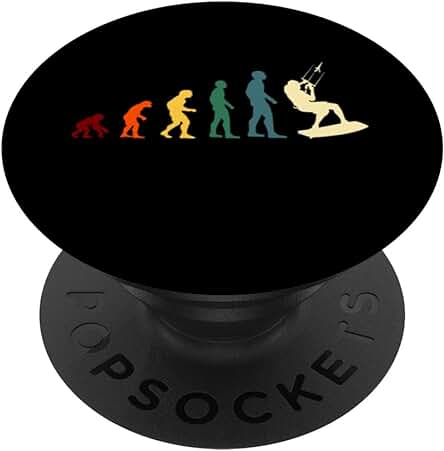 Evolution Kitesurf Hombre Humor idea Regalo Kitesurfer Divertido PopSockets PopGrip Intercambiable