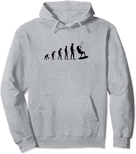 Evolution Kitesurf Hombre Humor idea Regalo Kitesurfer Divertido Sudadera con Capucha