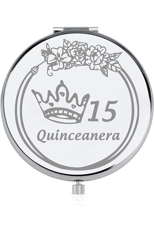 FEELMEM FEELMEM 15 Espejos Compactos de Quinceañera para 15 Regalos de Quinceañera para Fiesta de 15 Cumpleaños