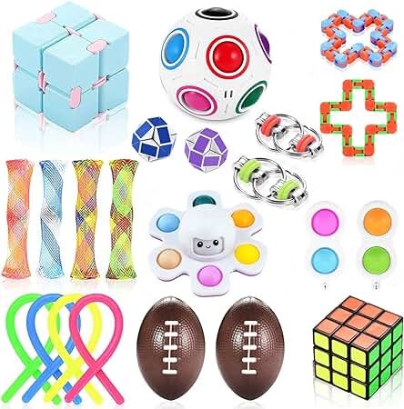 Fidget Toy Pack Juguetes Sensoriales Antiestrés 22 PCS Juguetes Fidget Niños y Adultos Cubo Infinito Bolas para Estrujar Autismo Tdah Juguete para Niño Niña Regalo Educativas de Cumpleaños Infantil