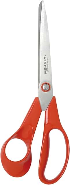 Fiskars Tijeras Universales Para Zurdos, Longitud Total: 21 cm, Cuchillas de Acero Inoxidable/mangos de Plástico, Classic, 1005147
