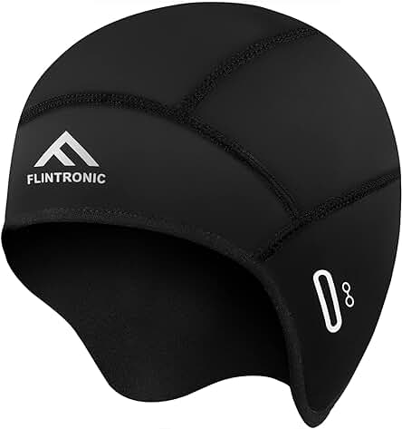 Flintronic Gorro para Casco de Bicicleta, Gorro de Bicicleta Invierno a Prueba de Viento, Gorro Térmico de Forro Cálido para Casco, Gorro Ciclismo Bajo Casco Térmico Hombre Mujer de Escalada Esquí