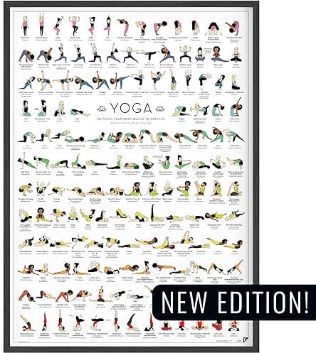FOLLYGRAPH Póster de yoga de Nueva Edición, 150 Asanas, Regalo de yoga (A2 (42 x 60 cm) FOLLYGRAPH Póster de yoga de Nueva Edición, 150 Asanas, Regalo de yoga (A2 (42 x 60 cm)