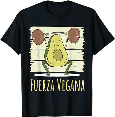 Fuerza Vegana Avocado Gym Gimnasio Humor Hombre Mujer Regalo Camiseta