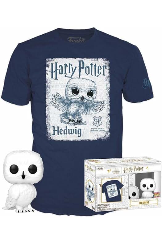 Funko Funko Pop! & tee: Harry Potter - Hedwig - Small - (S) - Camiseta, Franela - Ropa con Figura de Vinilo Coleccionable - Idea de Regalo - Juguetes y Camiseta de Manga Corta para Adultos Hombres