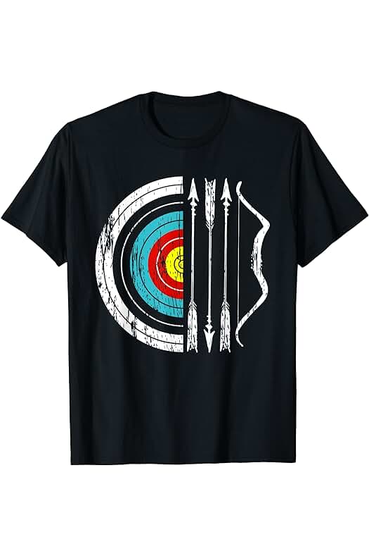 Funny Archery Gifts & Apparel Tiro con arco Blanco y Flecha Regalos Vintage Arquero Hombres Mujeres Camiseta