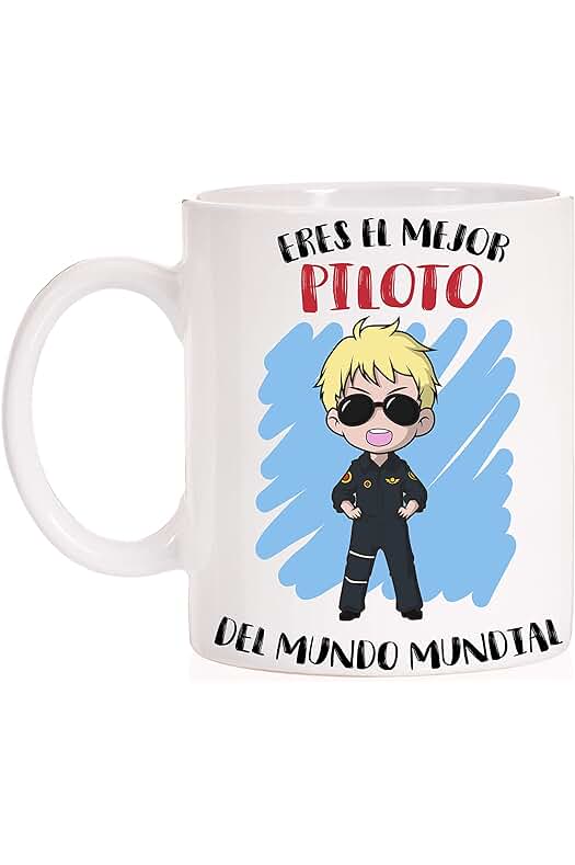 FUNNY CUP FUNNY CUP Taza Eres el Mejor Piloto del Mundo Mundial. Taza Divertida de Regalo (Piloto) FUNNY CUP FUNNY CUP Taza Eres el Mejor Piloto del Mundo Mundial. Taza Divertida de Regalo (Piloto)