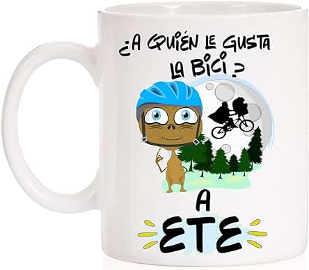 FUNNY CUP Taza ¿ a Quién le Gusta la bici ? a ete. Regalo Ciclismo para Amantes de la Bicicleta que solo Hablan de este Deporte. Para Grupetas