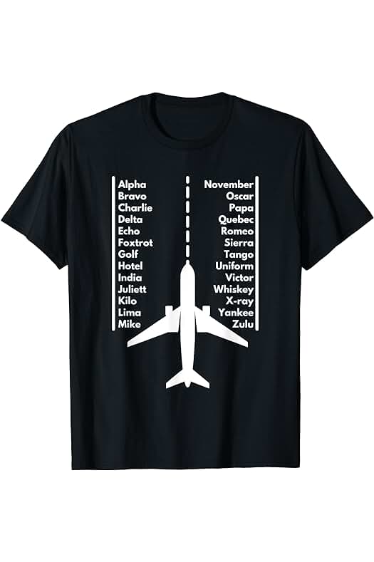 Funny Pilot Shirts Phonetica Alphabet – Divertido Regalo de Avión Piloto y Aviación Camiseta Funny Pilot Shirts Phonetica Alphabet – Divertido Regalo de Avión Piloto y Aviación Camiseta