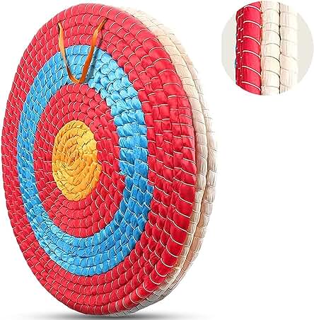 FYANER Diana para tiro con Arco, Caña de paja Tradicional Hecha a Mano, 4 Capas, para tiro con Arco, Flecha, Ballesta, Recurva y arco Compuesto