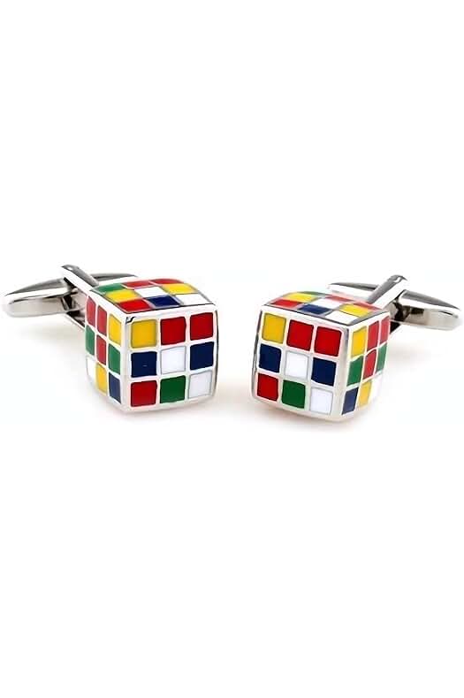 Gemelolandia | Gemelos Cubo Rubik 3D Gemelos Originales Para Camisas | Para Hombres y Niños | Regalos Para Bodas, Comuniones, Bautizos y Otros Eventos