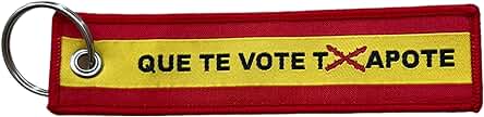 Gemelolandia | Llavero Que te vote Txapote 13x3 cm| Llaveros Originales para Regalar