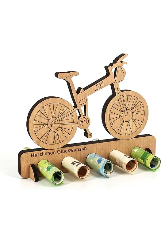 Giftota - Regalo de Dinero de Madera para Bicicleta Eléctrica Original - Regalo de Dinero para Ciclistas - Bicicleta, Regalo de Bicicleta de Montaña - Regalos de Madera - Regalos de Dinero para