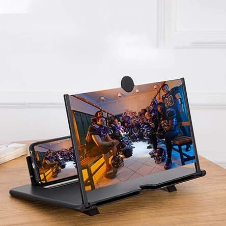 Goeco Lupa, Amplificador de Pantalla Móvil 12 Pulgadas, 3D, Adecuado para Ver Películas y Videos en un Teléfono Inteligente