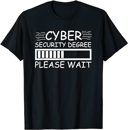 Grado de Seguridad Cibernética Cargando Programador Informático Hacker Camiseta