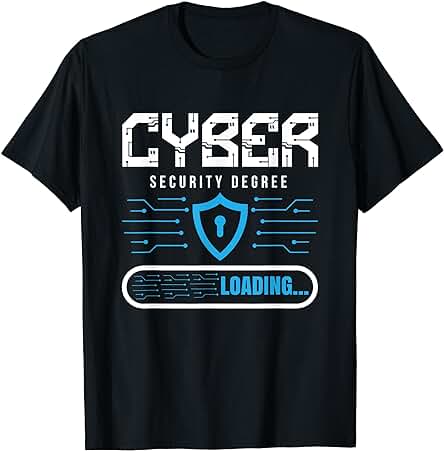 Grado de Seguridad Cibernética Cargando Programador Informático Hacker Camiseta