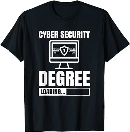 Grado de Seguridad Cibernética Cargando Programador Informático Hacker Camiseta