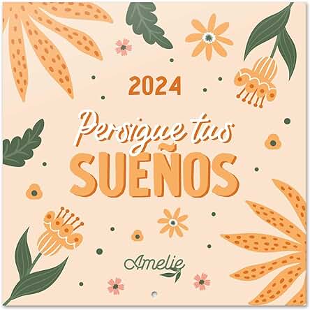 Grupo Erik Calendario 2024 Pared Amelie - Calendario Pared 2024 Español - Planificador Mensual 30x30 cm | Calendario Frases Motivadoras 2024 - Calendario Pared 2024