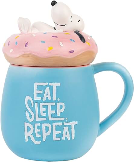 Grupo Erik Taza Snoopy 3D - Taza con tapa - Tazas Grande Desayuno 500 ml - Tazas Desayuno Bonitas | Taza XL - Taza Cerámica, Tazas Originales para Regalar