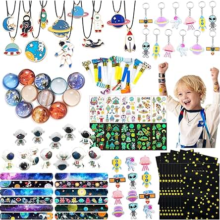 HIQE-FL 106 Piezas Piñata Cumpleaños Infantil Espacio,Bolsas Fiesta,Tatuajes Temporales,Pulseras Bofetada,Piñatas de Cumpleaños,Artículos de Fiesta Espacial HIQE-FL 106 Piezas Piñata Cumpleaños Infantil Espacio,Bolsas Fiesta,Tatuajes Temporales,Pulseras Bofetada,Piñatas de Cumpleaños,Artículos de Fiesta Espacial