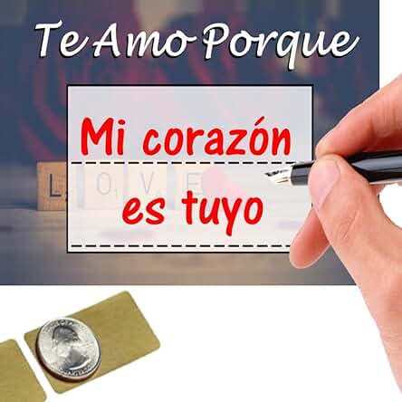 Horus Creations Tarjeta Rasca Y GANA Personalizada para Enamorados - 6 Tarjetas Te Amo Porque Original para Sorprender A Tu Amor Y Decirle por Qué Lo Amas - Regalos Originales para Mujer Y Hombre