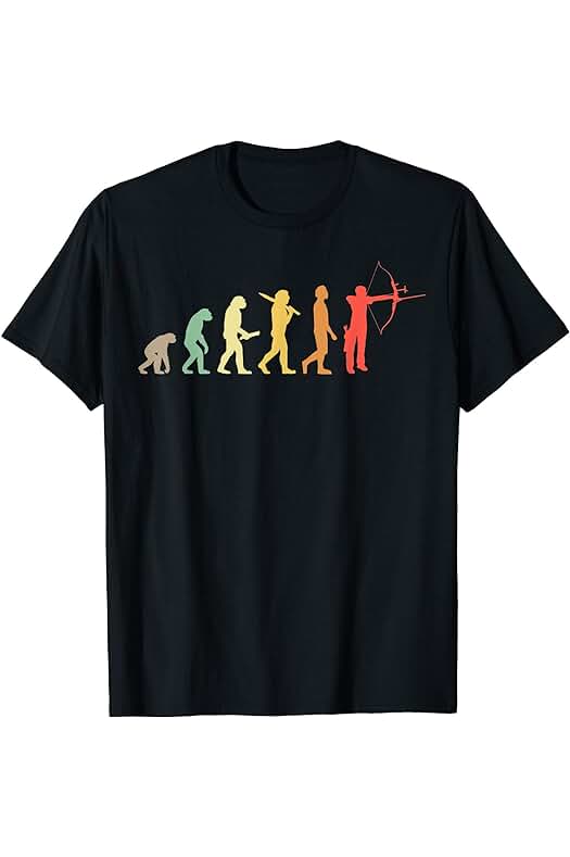 Ideas de Regalos para Arqueros Tiro Con Arco Evolución Retro Regalo Para Arqueros Camiseta