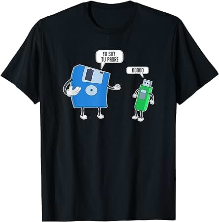 Ingeniero Informatico Computadora Programador Padre Regalo Camiseta para Hombres, de Manga Corta, Black, S