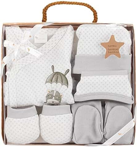 Interbaby Set Regalo Bebé 5 Piezas, Modelo Paracaidista gris