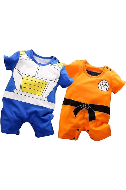 IURNXB Paquete 2 Mamelucos para Bebés Niños Lindo Recién Nacido Algodón Mono Infantil Ropa de Cosplay Dibujos Animados