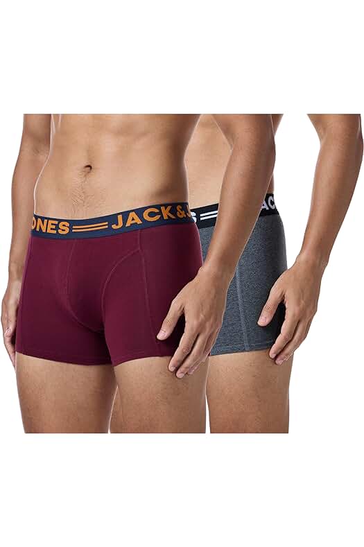 Jack & Jones Hombre Jaclichfield 3 Pack Contraste Stretch Boxer Briefs