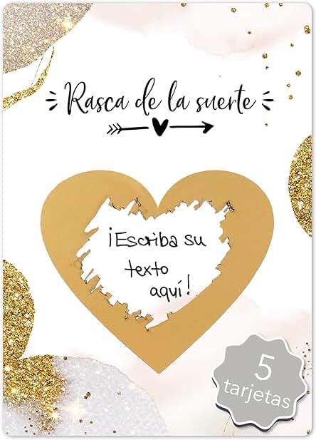 Joli Coon 5 Tarjetas de Rascar para Escribir en ti Mismo