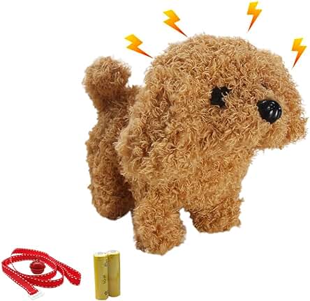Jooheli Mascota Interactiva, Perritos de Juguete Que Andan, Peluche Interactivo Electrónico Cachorro Mascota con Caminando y Ladrando, Mascota Interactiva Perro Regalos para Niños 3 4 5 6+ Años