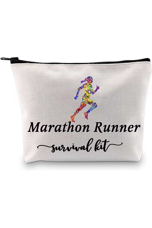 JTOUK Corredor de Regalo de Maratón de Regalo de Maratón de Corredor de Maratón con Cremallera, kit de Supervivencia, Bolsa de Maquillaje, Survival Marathon Runner Bag EU